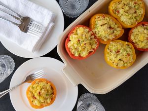 Chicken and Rice Stuffed Peppers