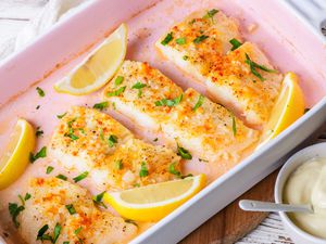 Baked flounder with lemon recipe