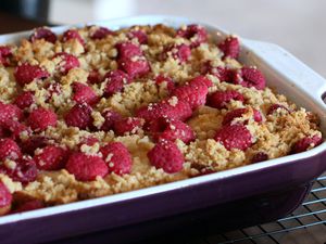 Baked raspberry French toast