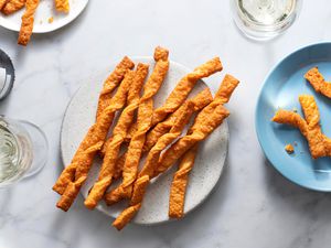 Classic Cheese Straws on a plate