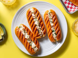 buttery lobster rolls served on a platter