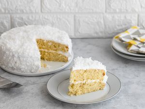 Fresh coconut layer cake