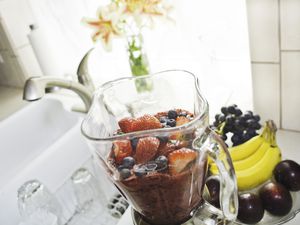 Fruit blender on a kitchen counter