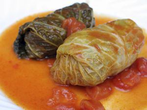 Stuffed cabbage rolls dinner