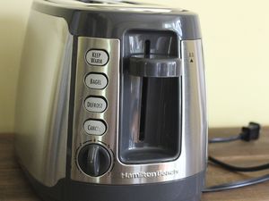 Hamilton Beach 2-Slice Toaster on a wood surface