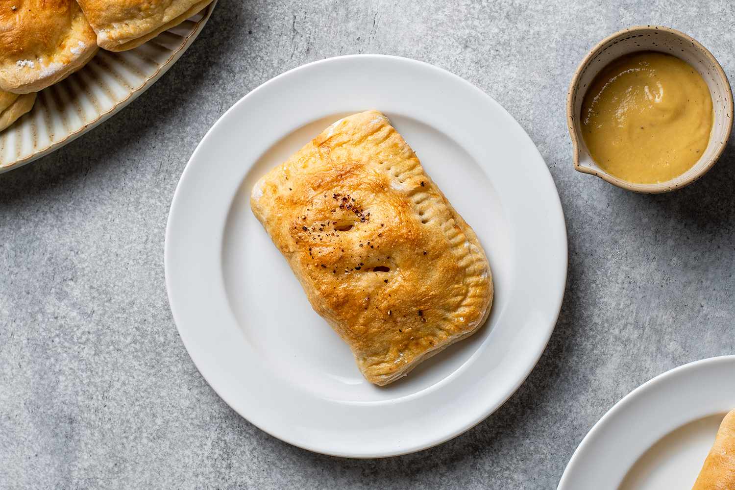 hot pocket on a white plate