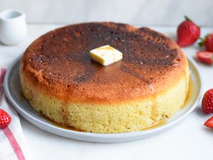 instant pot pancake on a large plate