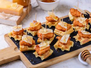 Mini chicken and waffles recipe