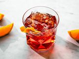 Negroni cocktail recipe with an orange twist