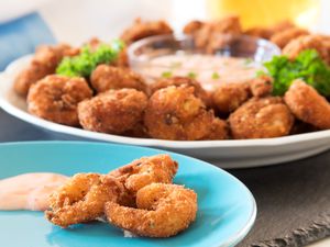 Homemade Popcorn Shrimp With Sweet and Spicy Dipping Sauce