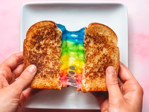 rainbow grilled cheese