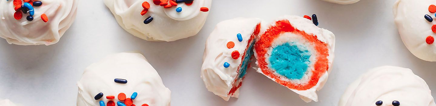 Red, White, and Blue, Cake Balls Recipe