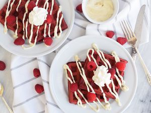 red velvet waffles