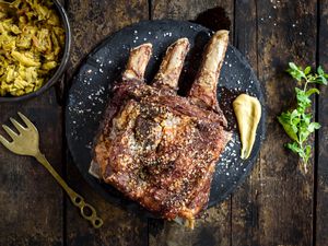 Prime rib roast.