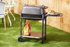 A PK Grills PKGo Camp & Tailgate Grilling System in a yard