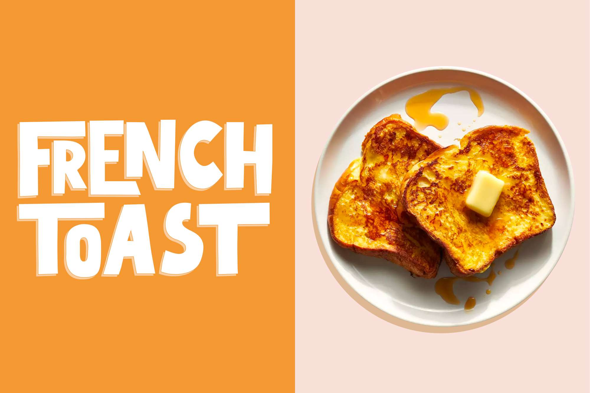 French toast divider with a photo of two pieces of French toast and butter